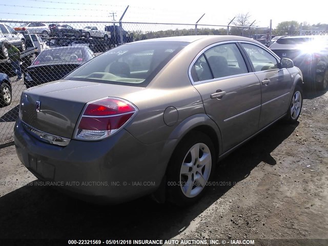 1G8ZS57B38F213596 - 2008 SATURN AURA XE Champagne photo 4