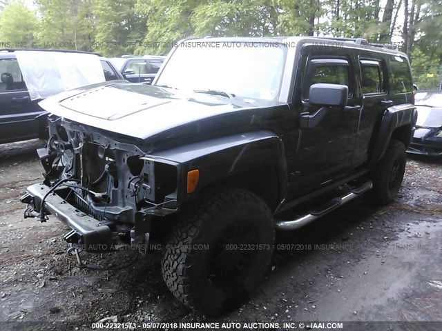 5GTDN13EX78174873 - 2007 HUMMER H3 BLACK photo 2