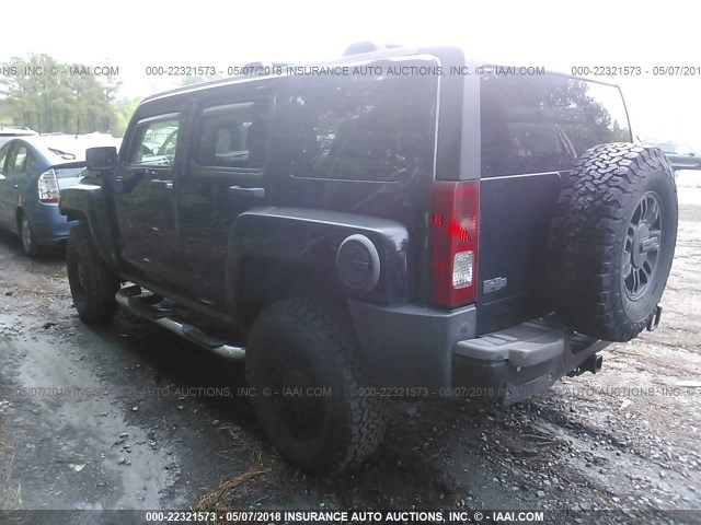 5GTDN13EX78174873 - 2007 HUMMER H3 BLACK photo 3