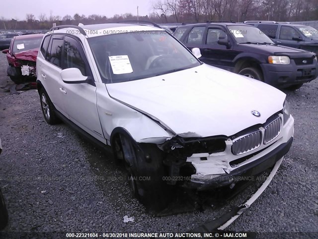 WBXPC9C45AWJ38790 - 2010 BMW X3 XDRIVE30I WHITE photo 1