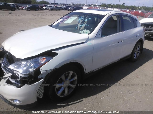 JNKAJ09E78M302114 - 2008 INFINITI EX35 JOURNEY WHITE photo 2