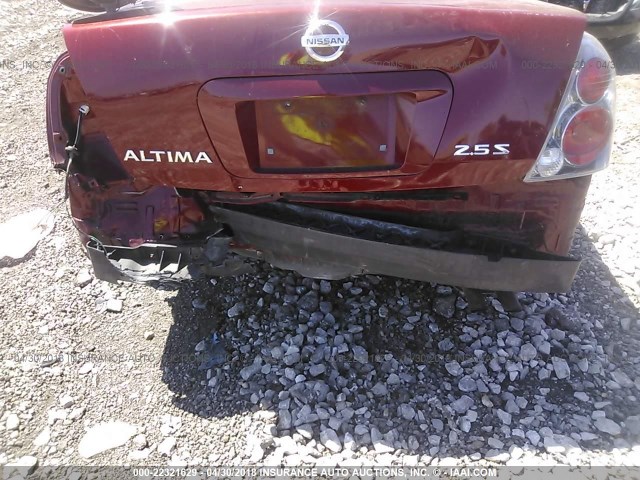 1N4AL11D15C398110 - 2005 NISSAN ALTIMA S/SL RED photo 6