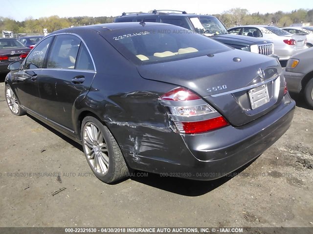 WDDNG71X27A046297 - 2007 MERCEDES-BENZ S 550 GRAY photo 3