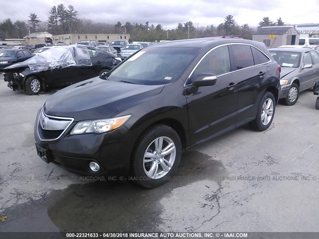 5J8TB4H54FL011784 - 2015 ACURA RDX TECHNOLOGY BROWN photo 2