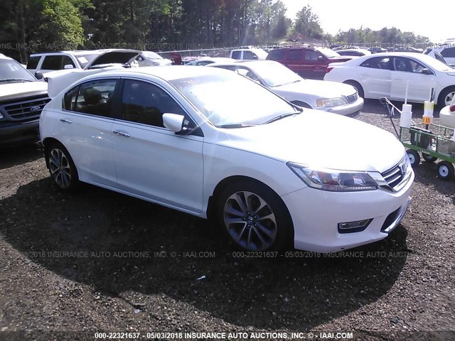 1HGCR2F58DA274310 - 2013 HONDA ACCORD SPORT WHITE photo 1