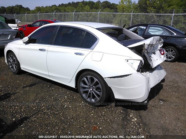 1HGCR2F58DA274310 - 2013 HONDA ACCORD SPORT WHITE photo 3