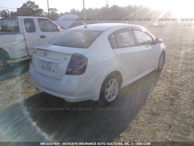 3N1AB6AP2BL710958 - 2011 NISSAN SENTRA 2.0/2.0S/SR/2.0SL WHITE photo 4