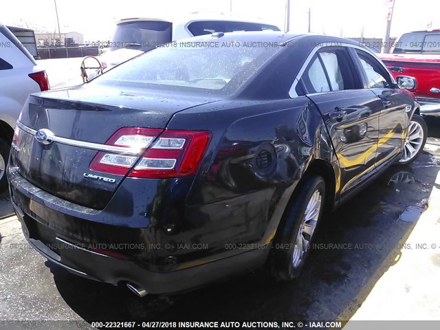 1FAHP2F80FG102735 - 2015 FORD TAURUS LIMITED BLACK photo 4