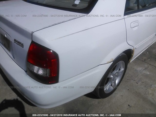 JM1BJ225X30204710 - 2003 MAZDA PROTEGE DX/LX/ES WHITE photo 6