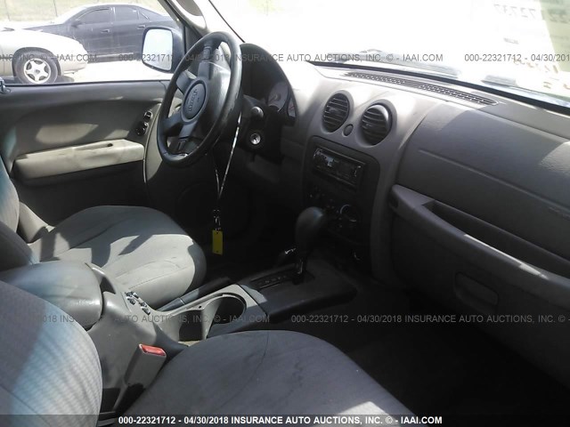 1J4GL48K34W220443 - 2004 JEEP LIBERTY SPORT 蓝色 照片 5