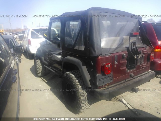 1J4FA29123P340108 - 2003 JEEP WRANGLER / TJ SE MAROON photo 3