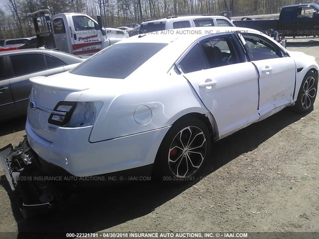 1FAHP2KT8FG194848 - 2015 FORD TAURUS SHO WHITE photo 4