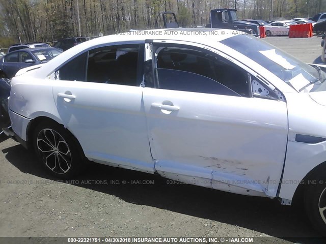 1FAHP2KT8FG194848 - 2015 FORD TAURUS SHO WHITE photo 6