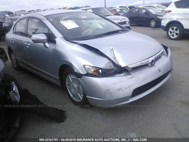 JHMFA36297S029012 - 2007 HONDA CIVIC HYBRID SILVER photo 1