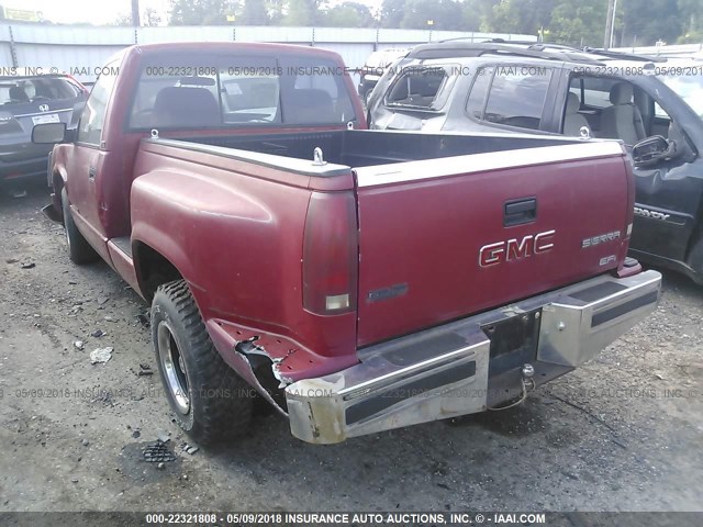 1GTDC14Z1LZ557300 - 1990 GMC SIERRA C1500 RED photo 3