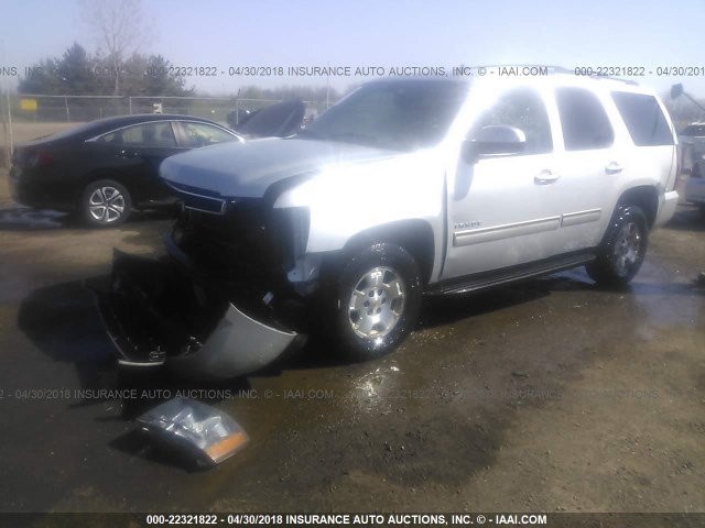 1GNUKBE00AR148279 - 2010 CHEVROLET TAHOE K1500 LT SILVER photo 2