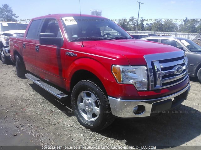 1FTFW1EF2BKD31455 - 2011 FORD F150 SUPERCREW RED photo 1