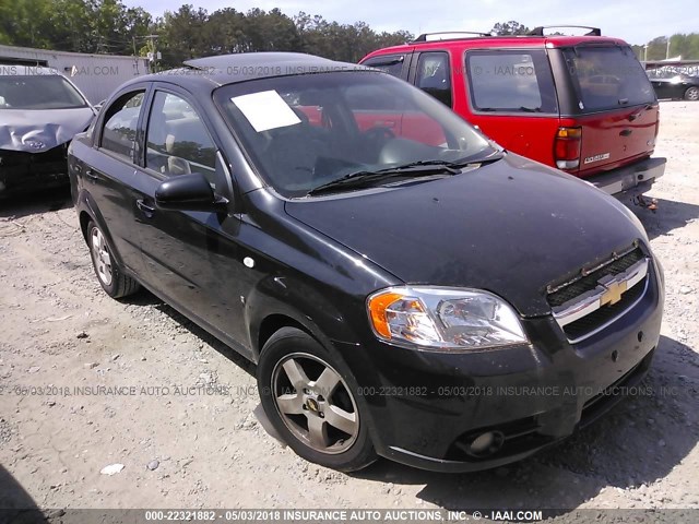 KL1TG56627B189970 - 2007 CHEVROLET AVEO LT BLACK photo 1