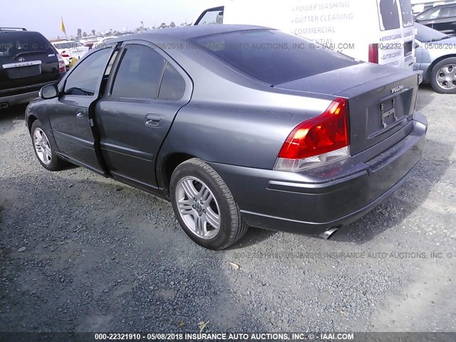 YV1RS592572614604 - 2007 VOLVO S60 2.5T GRAY photo 3