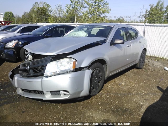 1B3CC4FB8AN171458 - 2010 DODGE AVENGER SXT SILVER photo 2