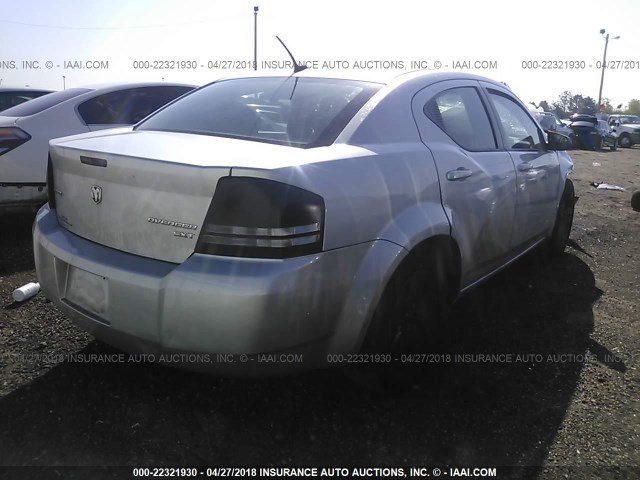 1B3CC4FB8AN171458 - 2010 DODGE AVENGER SXT SILVER photo 4