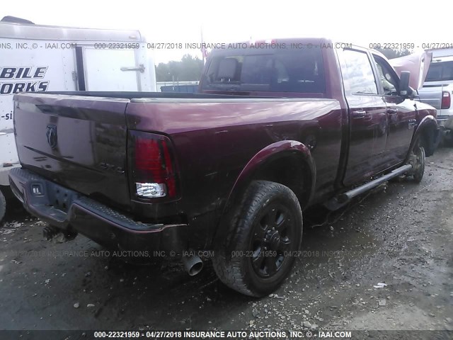 3C6UR5FL8GG298056 - 2016 RAM 2500 LARAMIE MAROON photo 4