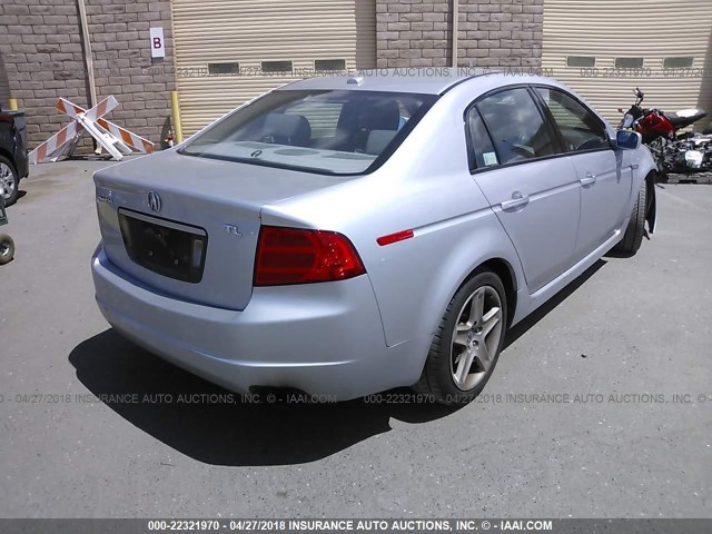 19UUA656X5A077492 - 2005 ACURA TL SILVER photo 4