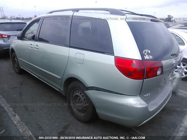 5TDZA23C36S398672 - 2006 TOYOTA SIENNA CE/LE GREEN photo 3