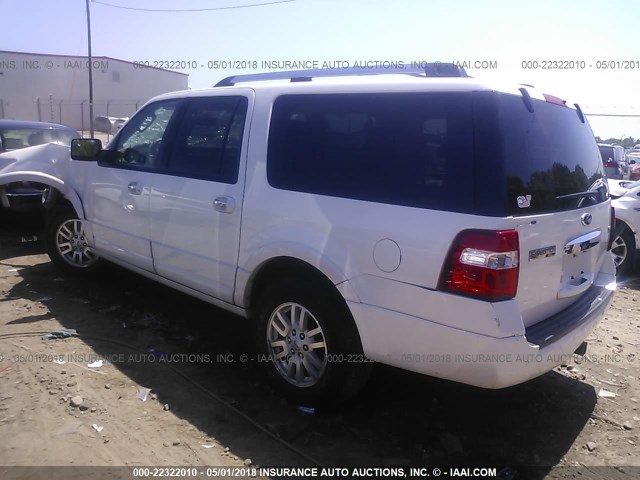 1FMJK1K54EEF06479 - 2014 FORD EXPEDITION EL LIMITED WHITE photo 3