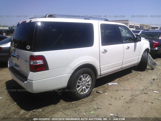 1FMJK1K54EEF06479 - 2014 FORD EXPEDITION EL LIMITED WHITE photo 4