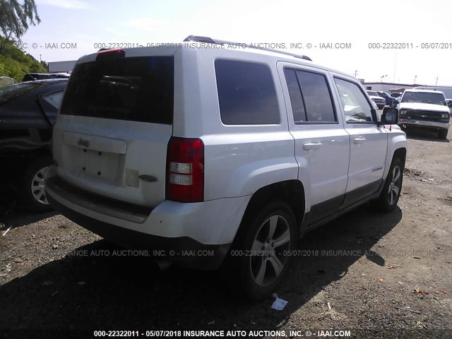 1C4NJPFA7GD633593 - 2016 JEEP PATRIOT LATITUDE WHITE photo 4