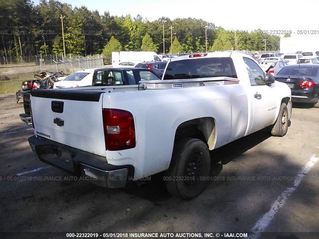 1GCEC14C77Z533394 - 2007 CHEVROLET SILVERADO C1500 WHITE photo 4