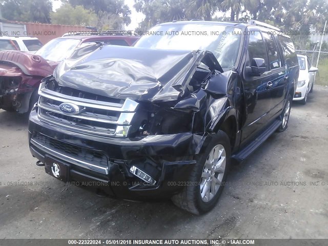 1FMJK2AT9GEF52480 - 2016 FORD EXPEDITION EL LIMITED BLACK photo 2