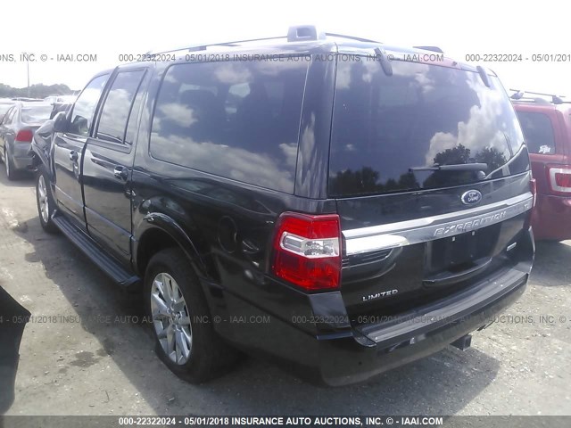 1FMJK2AT9GEF52480 - 2016 FORD EXPEDITION EL LIMITED BLACK photo 3