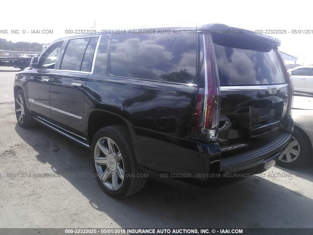 1GYS4TKJ8FR652903 - 2015 CADILLAC ESCALADE ESV PREMIUM BLACK photo 3