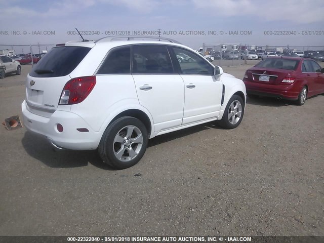 3GNAL3EKXES617713 - 2014 CHEVROLET CAPTIVA LT WHITE photo 4