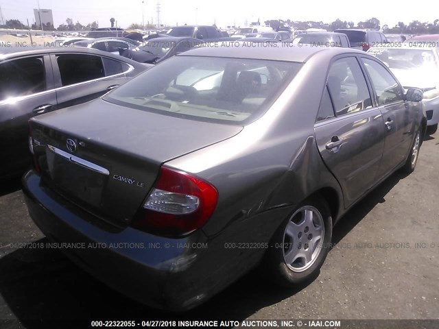 4T1BE32K92U563887 - 2002 TOYOTA CAMRY LE/XLE/SE Boz foto 4