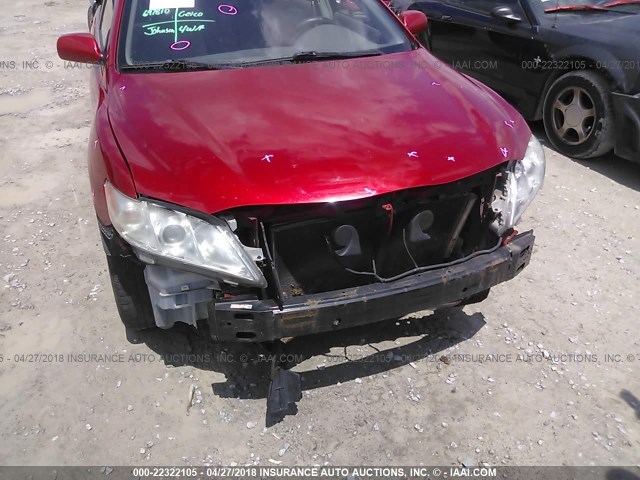 4T1BE46K99U369497 - 2009 TOYOTA CAMRY SE/LE/XLE RED photo 6