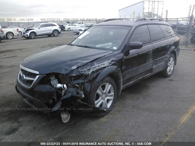 4S4BP61C486357380 - 2008 SUBARU OUTBACK 2.5I BLACK photo 2