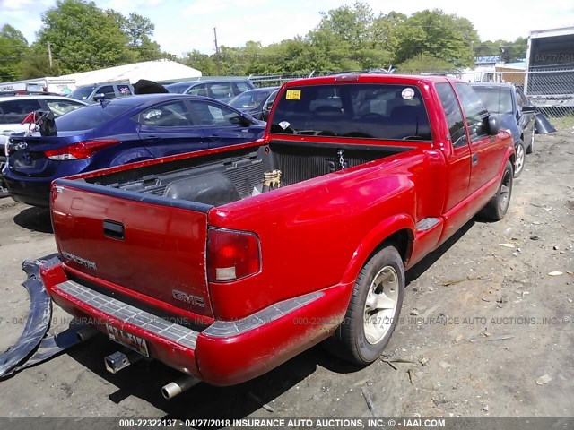 1GTCS195X18188010 - 2001 GMC SONOMA RED photo 4