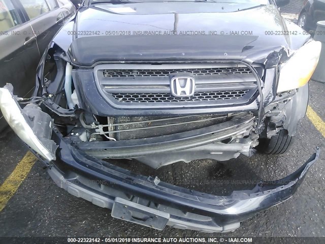 2HKYF18543H528445 - 2003 HONDA PILOT EXL BLACK photo 6