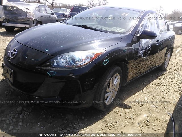 JM1BL1V78C1611405 - 2012 MAZDA 3 I BLACK photo 2