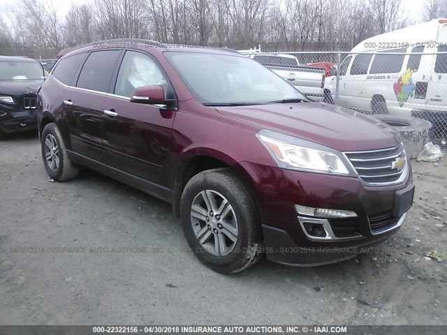 1GNKVHKD6FJ188820 - 2015 CHEVROLET TRAVERSE LT MAROON photo 1