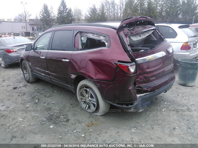 1GNKVHKD6FJ188820 - 2015 CHEVROLET TRAVERSE LT MAROON photo 3