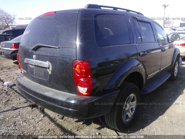 1D4HB58N64F169343 - 2004 DODGE DURANGO LIMITED BLACK photo 4