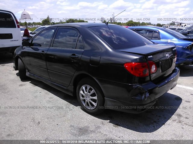 1NXBR32E95Z350957 - 2005 TOYOTA COROLLA CE/LE/S BLACK photo 3