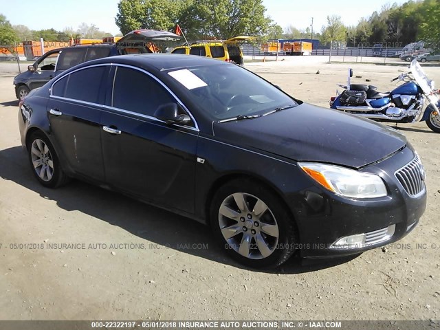 W04GU5GC1B1048856 - 2011 BUICK REGAL CXL BLACK photo 1