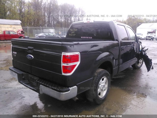 1FTEW1C87AFC72040 - 2010 FORD F150 SUPERCREW BLACK photo 4