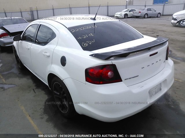 1B3BD1FG1BN510419 - 2011 DODGE AVENGER MAINSTREET WHITE photo 3