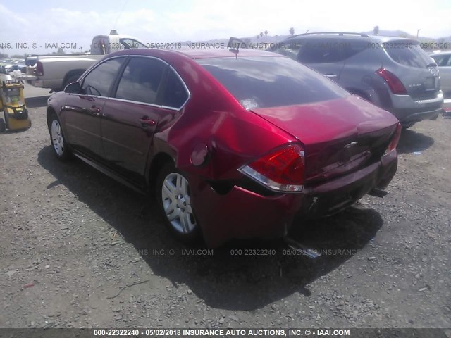 2G1WB5E31E1143824 - 2014 CHEVROLET IMPALA LIMITED LT RED photo 3